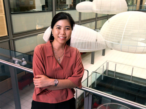 Portrait of Suong Nguyen at Frick Chemistry building