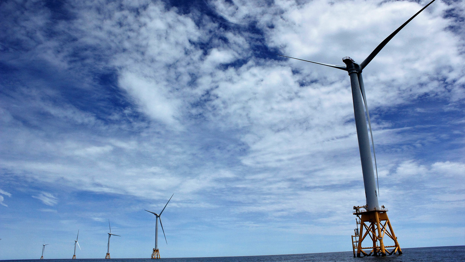 An offshore wind farm near Block Island in Rhode Island, pictured, is one of only a few currently in operation in the United States. Princeton’s Net-Zero America study calls for unprecedented growth in wind power to decarbonize the economy by mid-century. (Photo by Molly A. Seltzer)