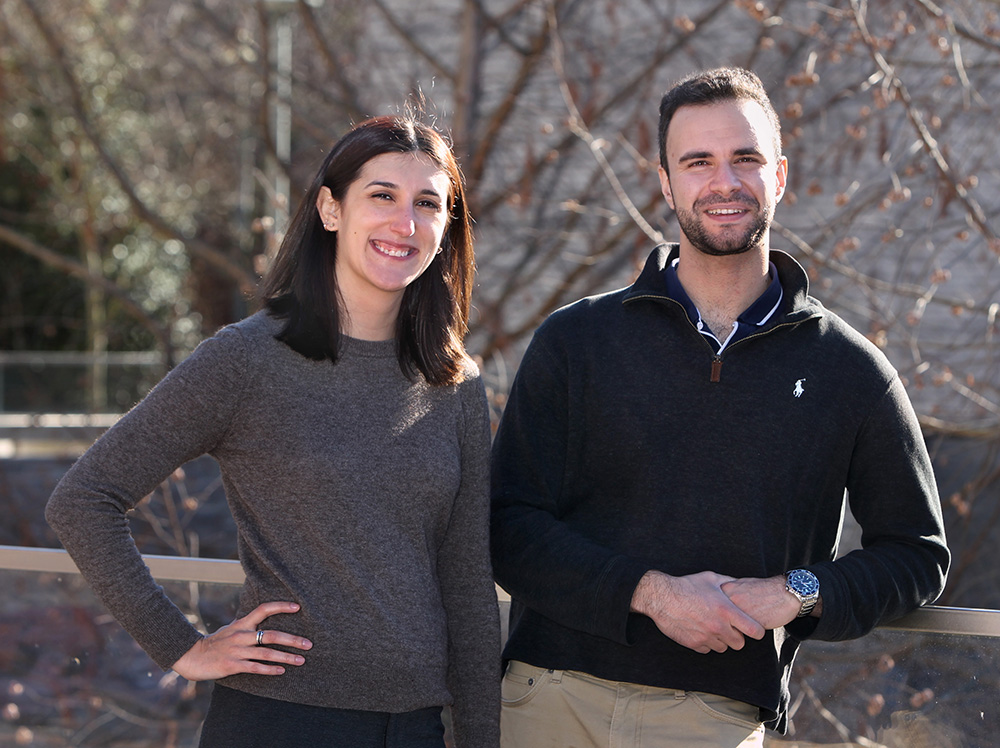 Holly Caggiano and Fernando Temprano-Coleto are the Andlinger Center's two newest Distinguished Postdoctoral Fellows. (Photo by Frank Wojciechowski)