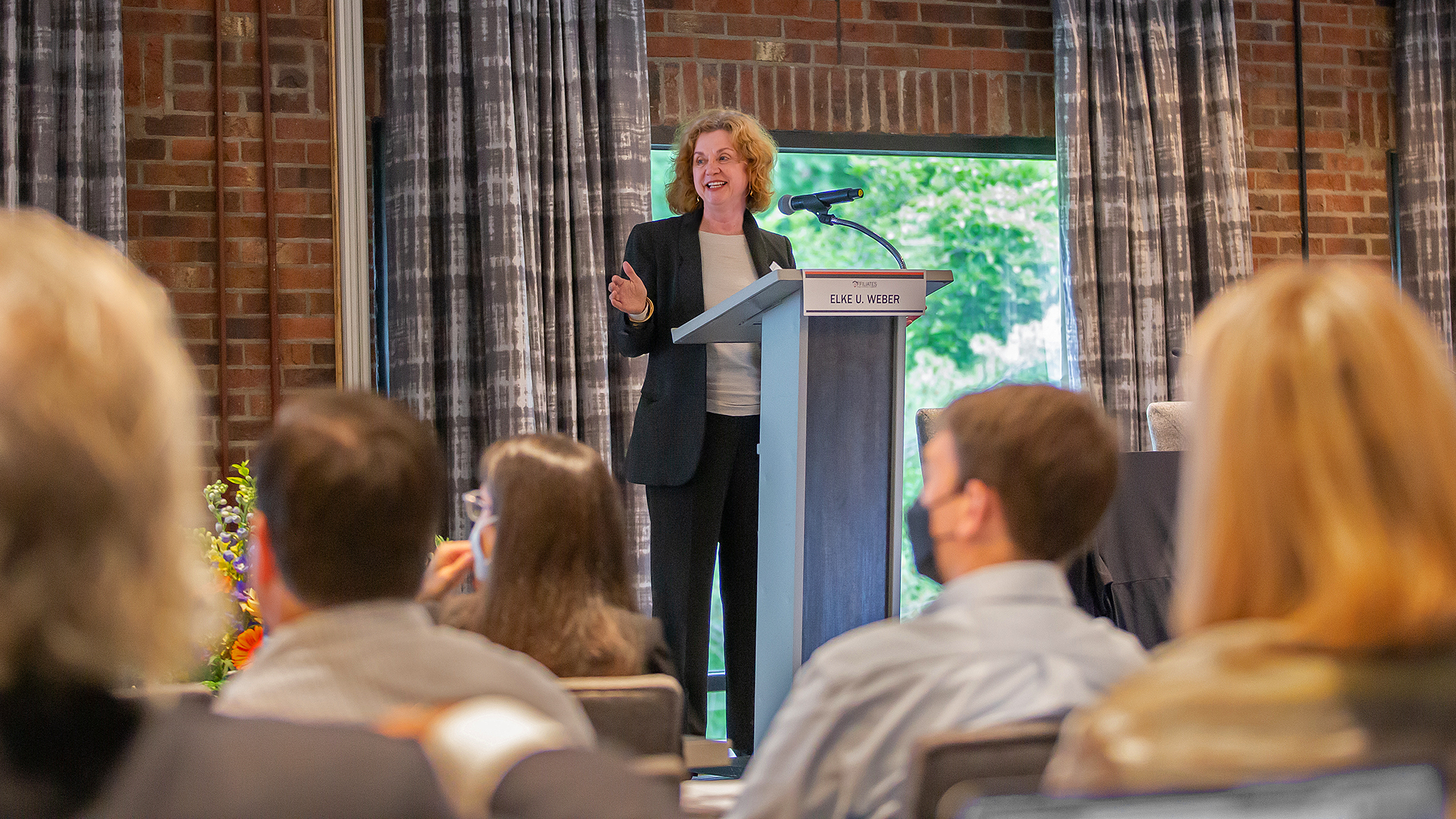 Elke Weber emphasizes that energy and environmental policy can be strengthened using behavioral science tools. (Photo by Kevin Birch)