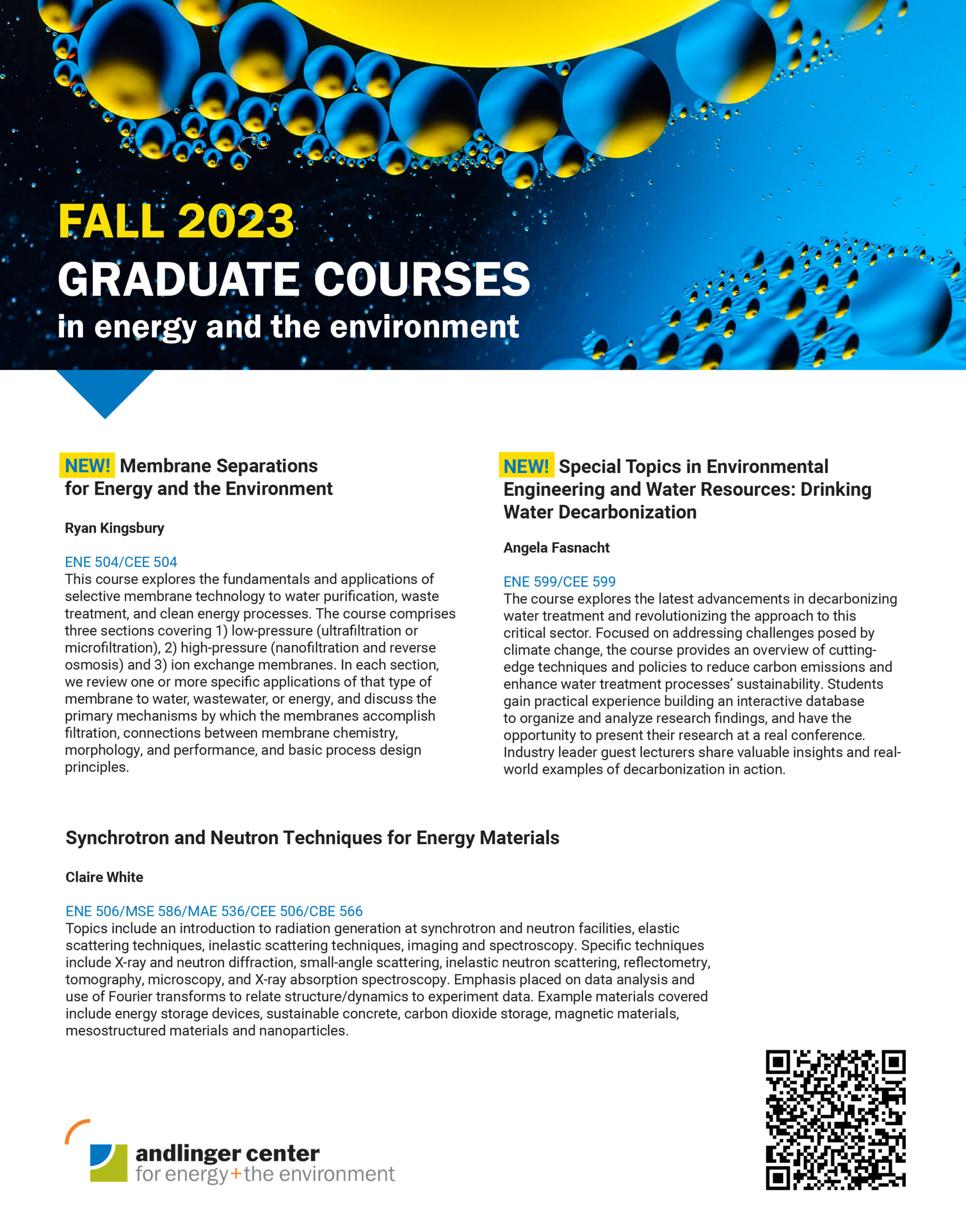 >> View Fall ENE courses