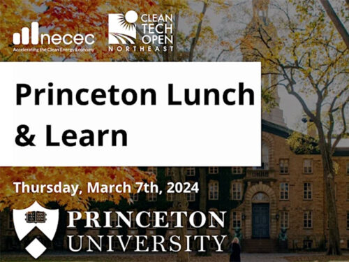 2024 Cleantech Open Northeast Princeton University Lunch & Learn