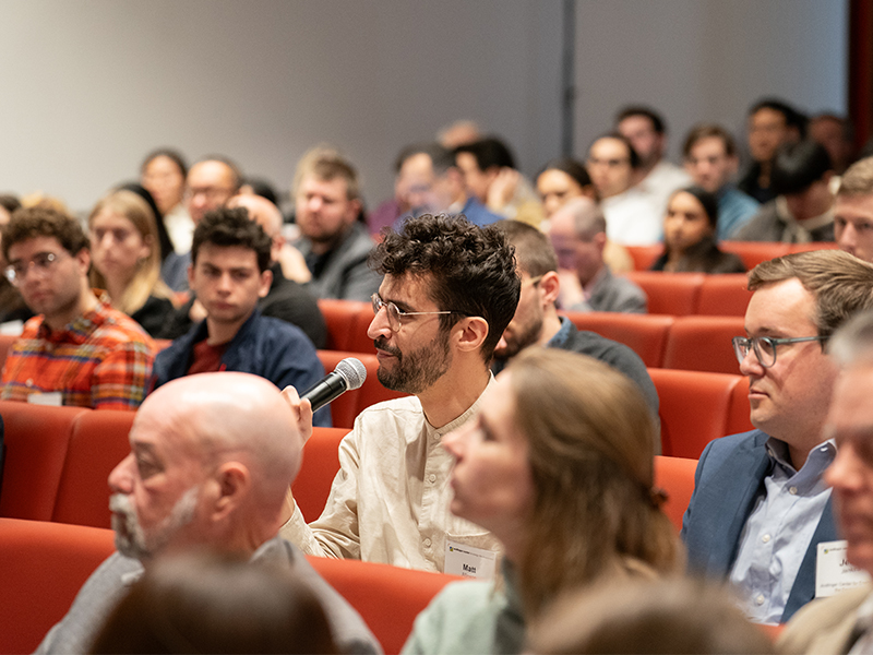 Crowd in Maeder Hall Auditorium