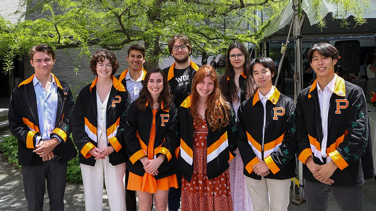 A group shot of 9 Princeton graduates