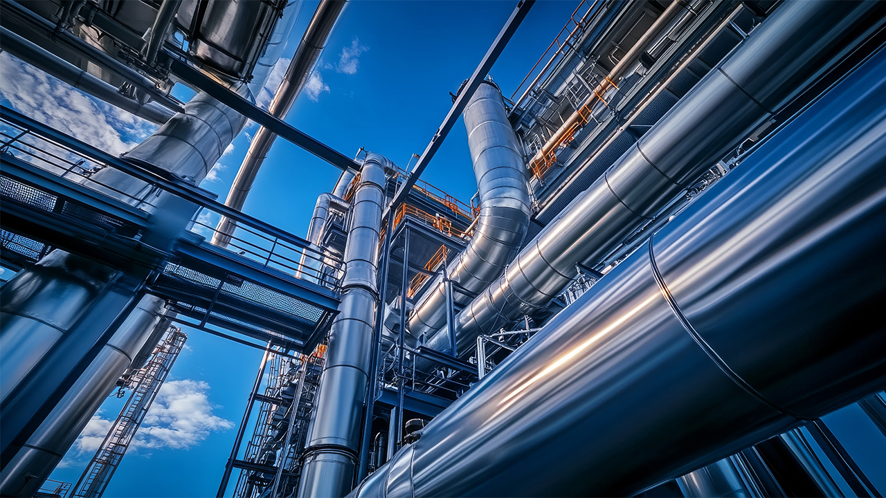 Pipes in an industrial plant