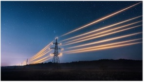 dark earth map with glowing details of city and human population density areas. wiew of america. 3d illustration