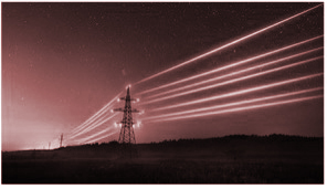 dark earth map with glowing details of city and human population density areas. wiew of america. 3d illustration