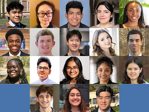 18 headshots of students
