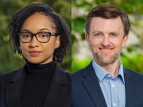 Portraits of Jerelle Joseph and Ryan Kingsbury
