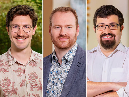 Trio of headshots: Atkinson, Hackl, and Kolemen