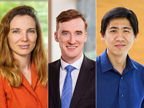 headshots of Sigrid Adriaenssens, Michael Mueller, and Z. Jason Ren.