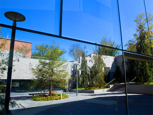 Reflective modern windows of the Andlinger Center